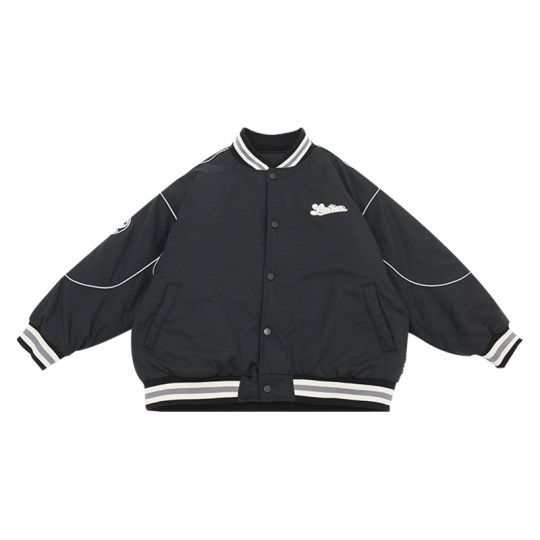 男童外套夹棉2025冬装新款中大童加厚夹克韩版保暖棉服儿童棒球服