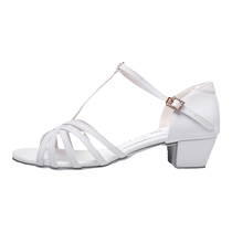 Red dance Phantom professional female children Latin dance shoes new less children T with cortical pure white Latin dance practice shoes