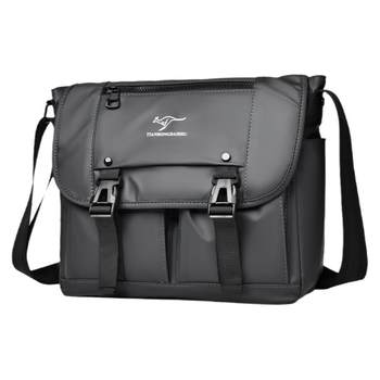 Fashionable men's horizontal style fashionable and casual retro postman bag