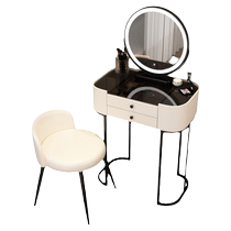 Depinmans new light luxury solid wood dressing table for bedroom modern and simple ins style small makeup mirror table and cabinet.