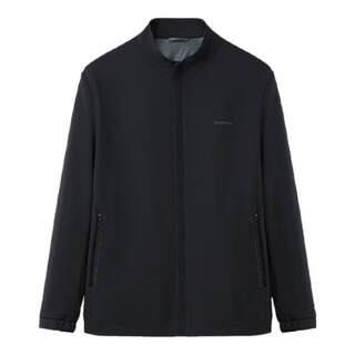 HLA/海澜之家轻商务牛奶丝行政夹克25秋新印花立领外套男士爸爸款