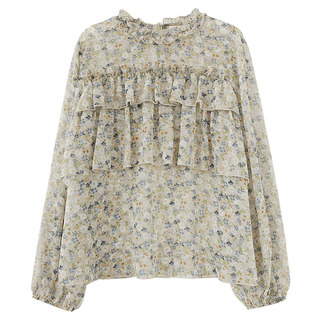 Floral chic shirt design chiffon shirt