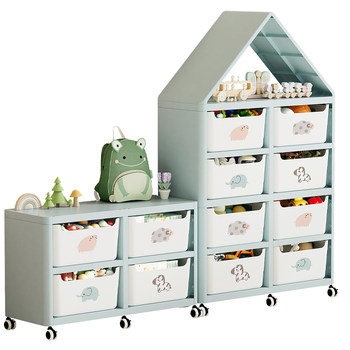 Children's toy storage rack cabinet multi-layer storage rack