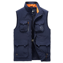 (Self-operated) JEEP SPIRIT Jeep vest mens multi-pocket workwear outdoor leisure fishing vest jacket