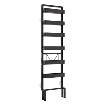Multi-layered storage rack for rear bathroom door