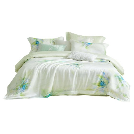 Luolai Home Textiles Simple Tencel Cool Four-piece Set