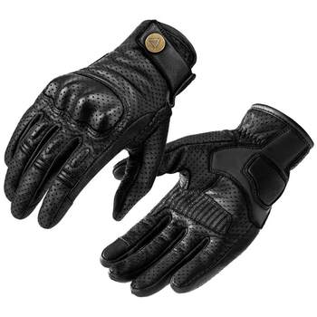 Genuine leather breathable anti-fall motorcycle riding gloves for all seasons