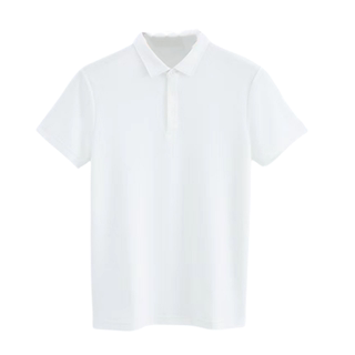 YUXIAN余闲双面空气层棉纯色POLO衫翻领轻熟商务短袖通勤男装春夏