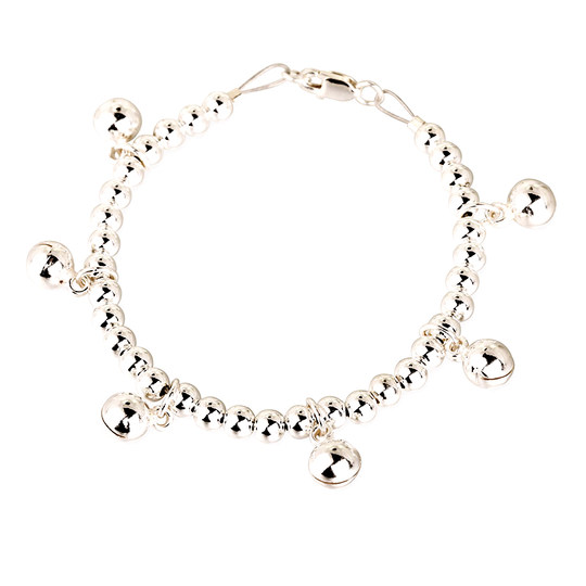 Ringing 925 sterling silver buckle size adjustment anklet