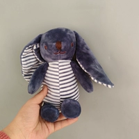 Флуоресцентный желтый кролик с большими ушками синий 25см