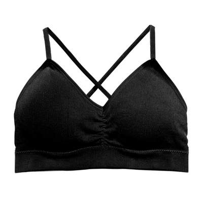 U-shaped beautiful back underwear women gather together to build a bottoming vest, net red hot style suspenders, summer sexy small chest thickening bra