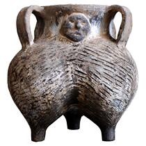 Antique pottery ornaments Neolithic culture pottery animal face pottery pottery cultural relics reproductions of ancient style old goods and old objects