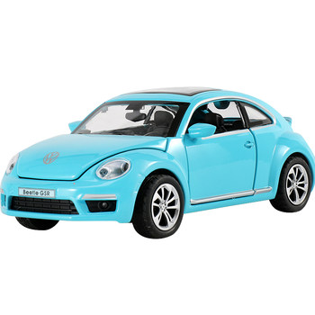 1:32 Volkswagen Beetle Car Model Alloy Children's Toy Car Simulation Car Model Boy's Ornament Collection