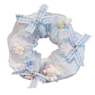 儿童库洛米网纱大肠发圈头绳小女孩卡通丸子头头花发绳不伤发发饰