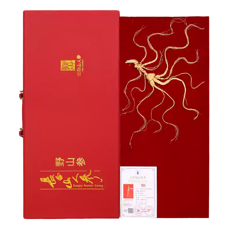 長白山野山參禮盒帶證補品送領導一等品吉林省產-Taobao-Tmall