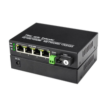 Akas Data Optical Transceiver one thousand trillion network 4 ports with 1-way RS485 bidirectional data fiber transceiver Intelligent traffic road monitoring Doors access optical transmitter and receiver