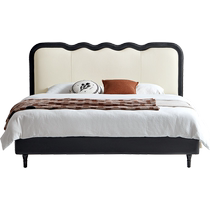 Lins Home Leather Bed Master Bedroom Large Bed High-End Atmospheric Double Bed Without Disturbing Lins Wood PC158