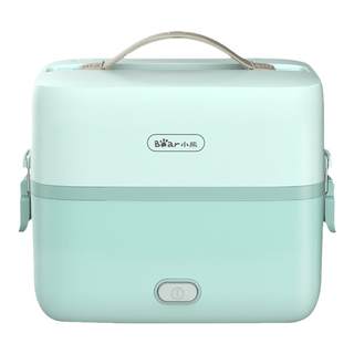 Bear electric lunch box with double layers of plug-in electric vegetables and rice