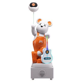Cartoon bear bluetooth speaker projection floor-standing ornament