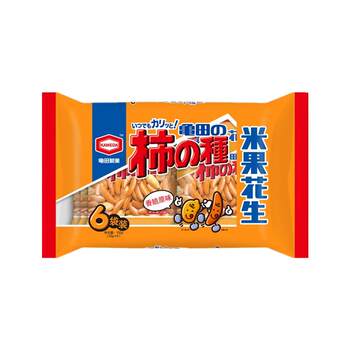 New Year's Goods Imported from Japan: Kameda Confectionery Persimmon Seed Rice Crackers, Peanut Crispy Original Flavor Fruit Snacks