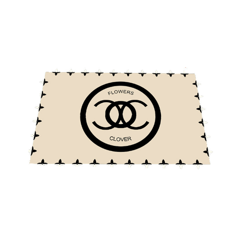 Light luxury small fragrance leather disposable floor mats carpet foot pads