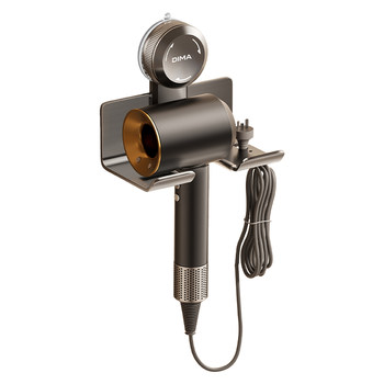 Suction cup hair dryer storage rack, air duct support