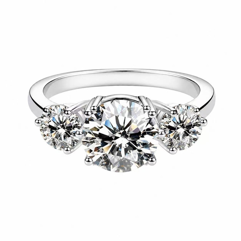 Moissanite 925 silver plated 18K gold ring customization
