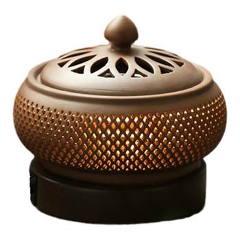 Nanjue Electronic Aromatherapy Burner for Home Indoor Use with Night Light, Timed Temperature Adjustment, Creative Fragrance Powder, Essential Oil, Agarwood Electric Incense Burner