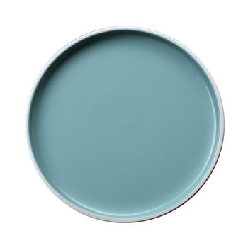 Artist flat plate matte ceramic steak dish round nordic