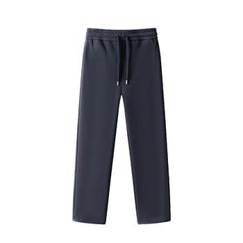 Duck wool silk warm sweatpants 2025 autumn new men's lace-up elastic loose and versatile casual pants y