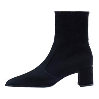 7or9 short boots women's shoes autumn and winter thick high elastic slim boots