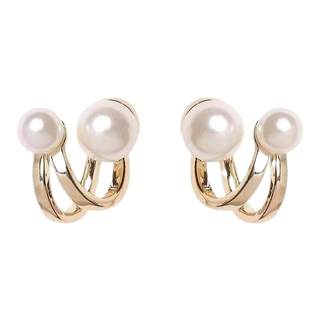 Simple and compact pearl earrings 2021 new style