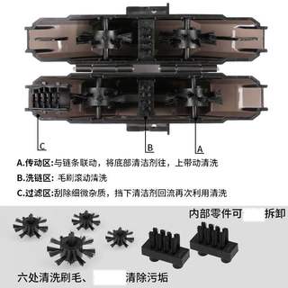自行车洗链器套装链条清洗工具清洁器实用毛刷磁铁配件盒保养便携