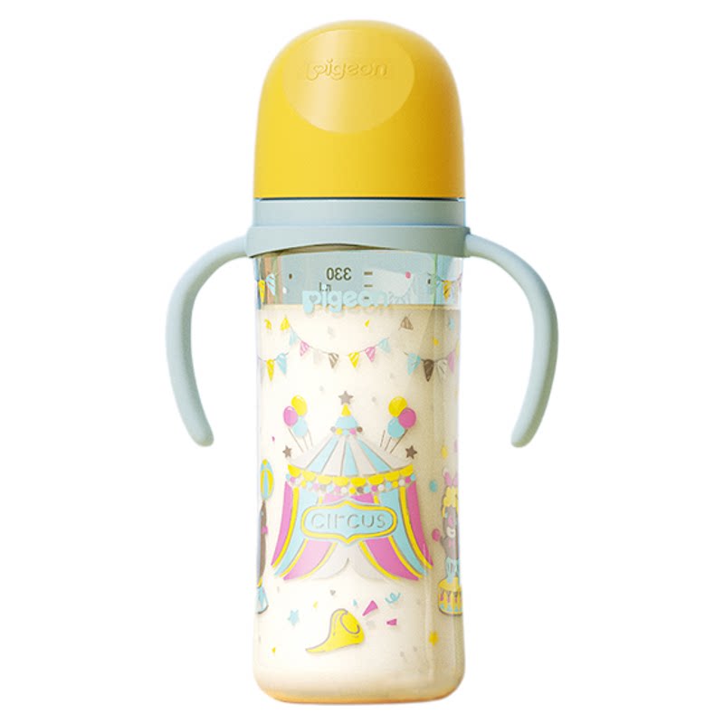 Double handle PPSU wide caliber baby bottle pigeon official flag