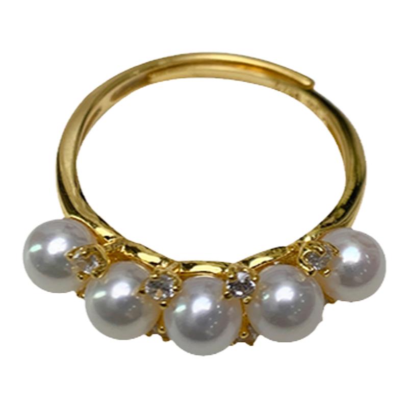 <Star Broken Dreams> Ni Ni's same natural pearl ring Seiko sterling silver garland open ring 2026 new style
