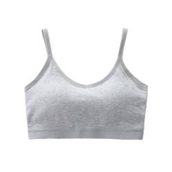 Pure cotton underwear for girls, high school, small breasts, push-up sports vest, anti-sagging, rimless bra