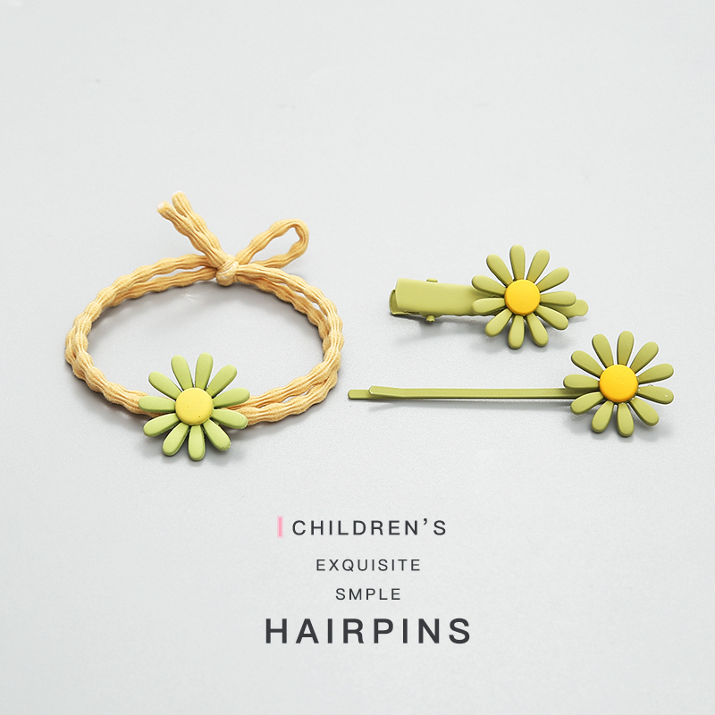 Korean small daisy hair ring hair accessories ins net red cute small hair rope female tie hair band hair clip headdress hair ring