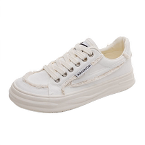 Pull back womens shoes beggar canvas shoes womens 2024 new white shoes spring trend versatile niche board shoes spring and autumn