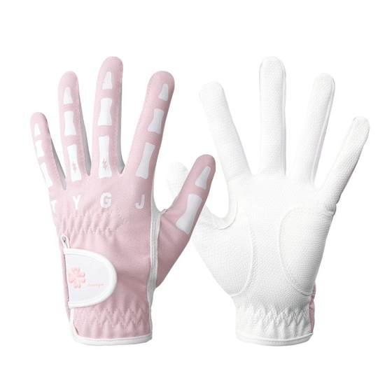 
Golf women's gloves Korean style fashionable personalized bone joint printing breathable non-slip comfortable wear-resistant sports hands