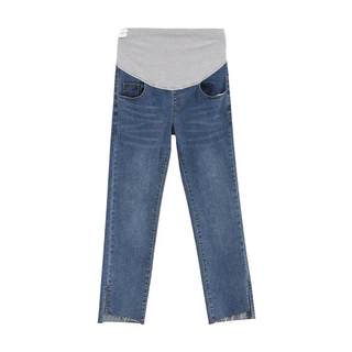 Maternity pants spring and autumn outerwear autumn and winter fleece jeans autumn trousers large size straight pants maternity wear autumn clothes