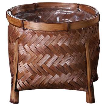 Bamboo decorative flower pot set flower arrangement basket