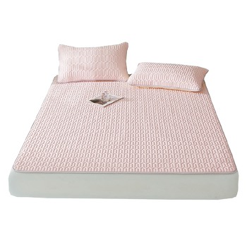 Summer latex ice silk mat three-piece set of non-slip sheets