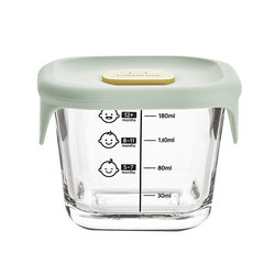 Lock and lock food supplementary box glass steamed egg bowl frozen preservation box storage box baby bowl baby tableware supplementary food bowl