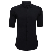 Danbaolo waltz clothing mens shirt mid-sleeve ballroom dance clothes pas de deux tops modern dance competition clothes