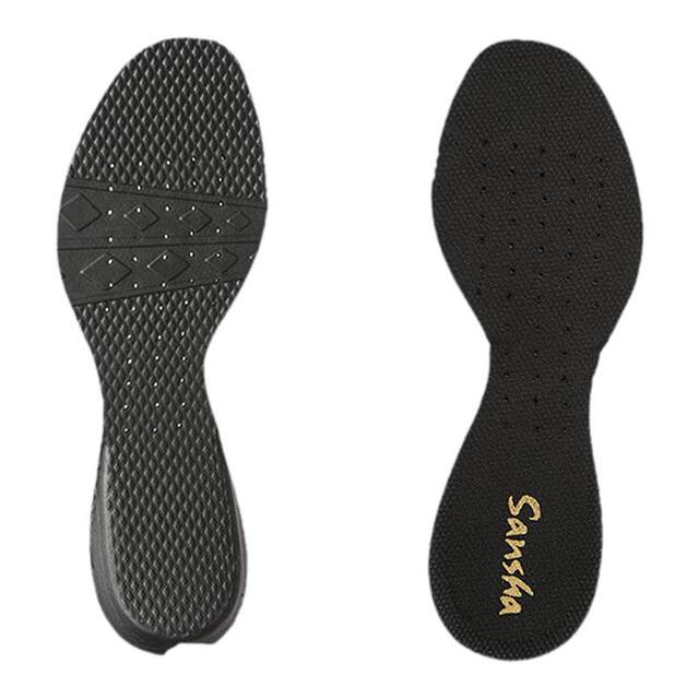 Sansha insoles are breathable, shock-absorbing and sweat-absorbing black