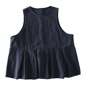 ພາກຮຽນ spring ຮູບແບບສິລະປະໃຫມ່ vest pullover ຄໍຮອບສໍາລັບແມ່ຍິງ, ວ່າງແລະ versatile, ຫຼຸດຜ່ອນອາຍຸ stackable sleeveless vest top vest