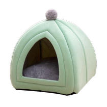 Cat nest is warm in winter and can be used in all seasons. Closed cat bed house for young cats. Winter kennel for pets. Warming supplies