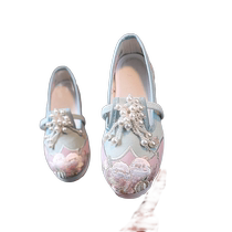 Hanfu shoes girls embroidered shoes spring and autumn children old Beijing cloth shoes baby costume antique performance shoes Chinese style