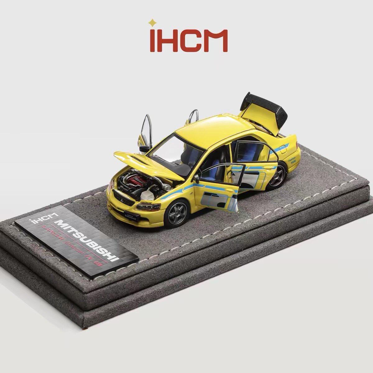 รถจำลองโลหะผสม Mitsubishi รุ่นที่ 9 ขนาด 1:64 รุ่น Ix GSR แบบเต็มขนาด ของ Ihcm64