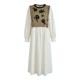 ເສື້ອຢືດເສື້ອຍືດສອງສິ້ນສີກວ້າງສໍາລັບແມ່ຍິງ 2024 ພາກຮຽນ spring ໃຫມ່ knitted vest splicing dress ສິ້ນແຂນຍາວດູໃບໄມ້ລົ່ນ